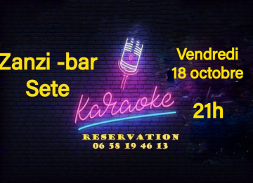 Karaoke, vendredi 18 octobre au Zanzibar à Sete à 21h