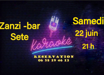Karaoke, samedi 22 juin à 21h au Zanzi-bar à Sete