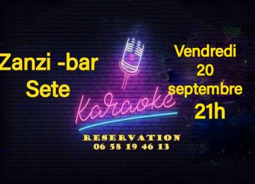 Karaoke, vendredi 20 septembre à 21h au Zanzi-bar à Sete