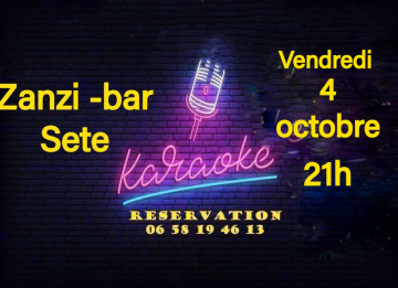 Karaoke, vendredi 4 octobre à 21h au Zanzi-bar à Sete