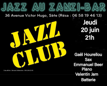 Concert Tryo, Jazz jeudi 20 juin à 21h au Zanzi-bar à Sete