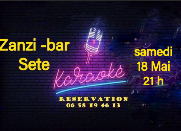 Karaoke , samedi 18 mai à 21h au Zanzi-bar à Sete